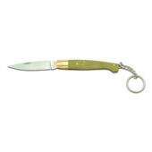 COLTELLO RESORZA LAMA 4,5 CM MANICO CORNO CON PORTACHIAVI