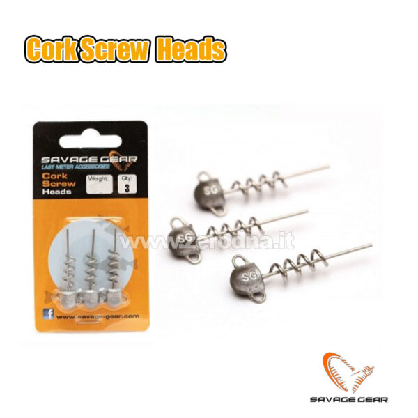 Savage Gear Cork Screw Heads