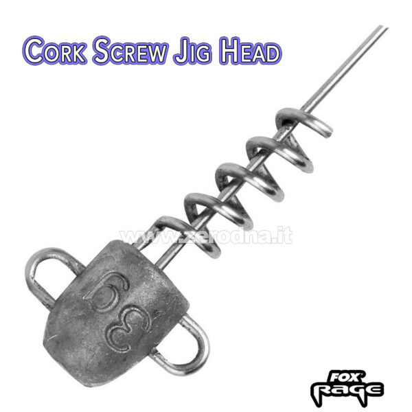 Fox Rage Cork Screw Bullet Jig Heads