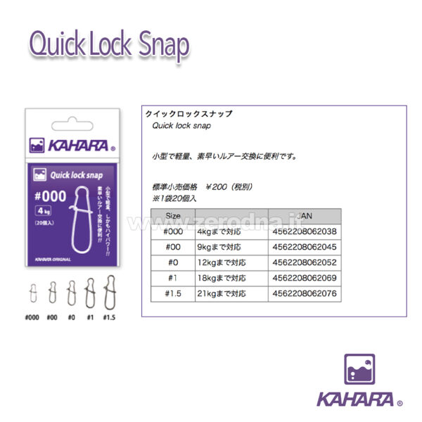 Kahara Quick Lock Snap