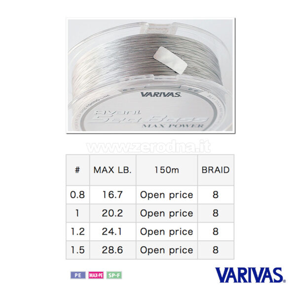 Varivas Avani Sea Bass Max Power X8