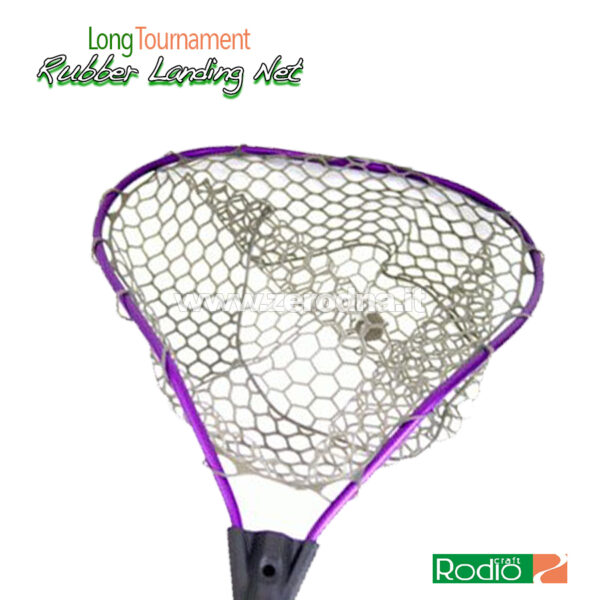 Rodio Craft Long Tournament Rubber Landing Net - Matte Lavander / Purple