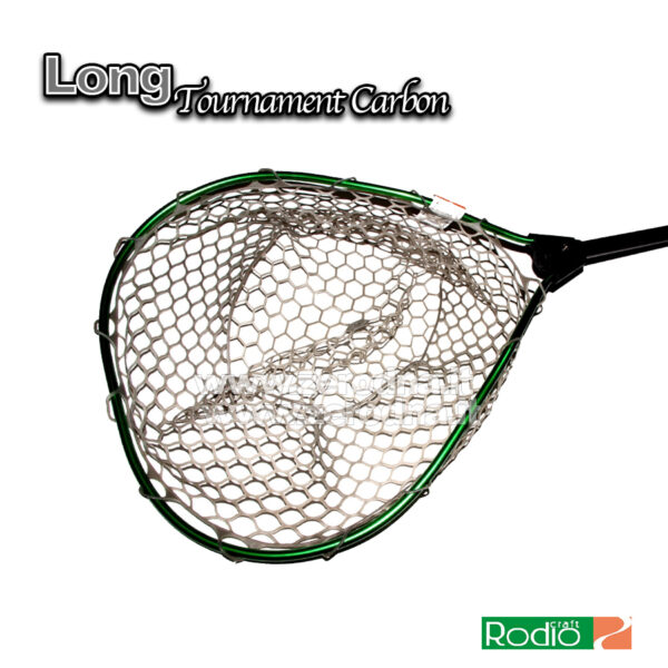 Rodio Craft Long Tournament Carbon Rubber Landing Net - Yellow Green / Carbon Gold