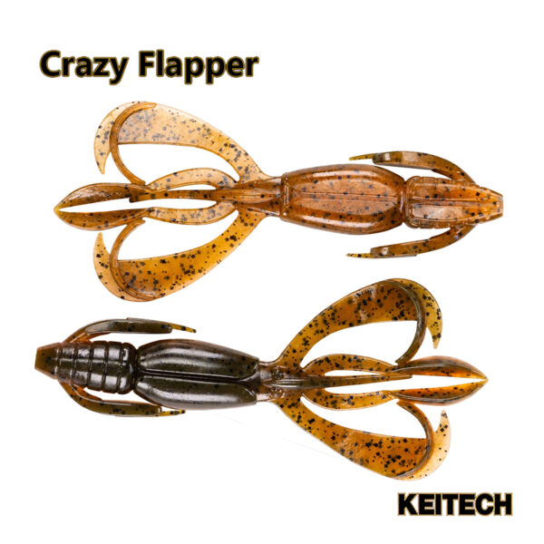 Keitech Crazy Flapper - K438-Green Pumpkin Fire