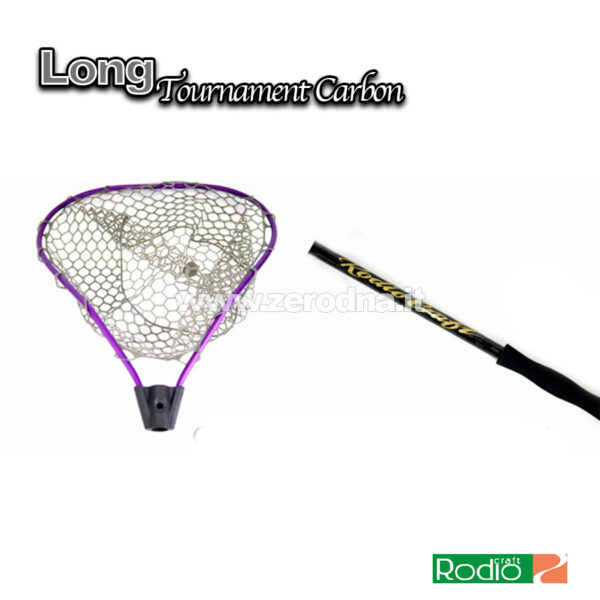 Rodio Craft Long Tournament Carbon Rubber Landing Net - Matte Lavender/ Carbon Gold