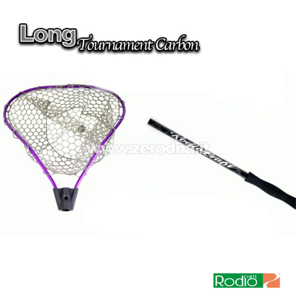Rodio Craft Long Tournament Carbon Rubber Landing Net - Matte Lavender/ Carbon Silver
