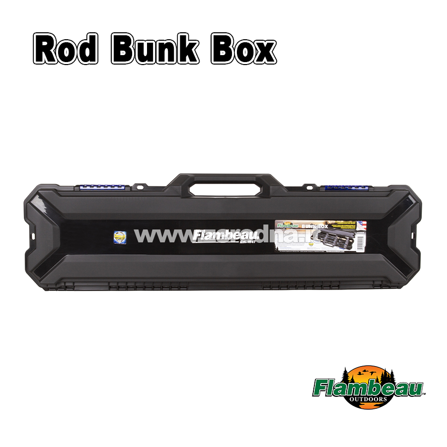 New Flambeau Outdoors 4455BB Rod Bunk Box, Portable Fishing Rod Storage,  Black