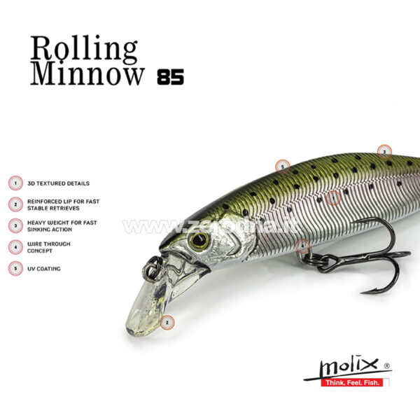 Molix Rolling Minnow 85 FS